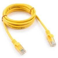 Патч-корд UTP Cablexpert PP12-2M/Y кат. 5e, 2м, литой, многожильный (жёлтый)