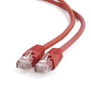 Патч-корд UTP Cablexpert PP6U-1M/R кат. 6, 1м, литой, многожильный (красный)