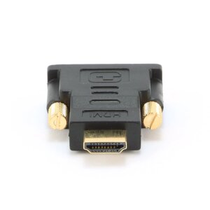Переходник HDMI DVI Cablexpert A-HDMI-DVI-1, 19M/19M, золотые разъемы, пакет, черный