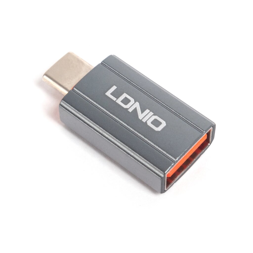 Переходник LDNIO LC140 USB A на USB Type-C Адаптер Серый от компании turan - фото 1