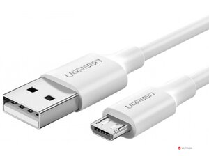 Кабель Ugreen US289 Micro USB Male To USB 2.0 A Male Cable 1M (White), 60141