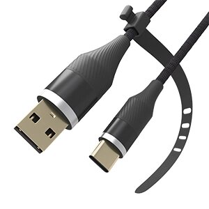 Кабель Ritmix RCC-430QC Type-C-USB 2.8 A Black