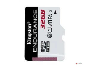 Карта памяти для видеонаблюдения Kingston 32GB microSDHC Endurance 95R/30W C10 A1 UHS-I, без адаптер