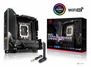 Сист. плата ASUS ROG STRIX Z690-I GAMING WIFI, Z690, 1700, 2xDIMM DDR5, PCI-E x16, M. 2, SATA, Thunderbolt, HDMI, ITX,