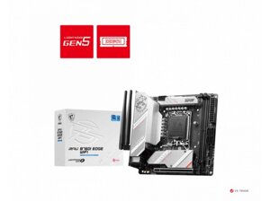 Сист. плата MSI MPG B760I EDGE WIFI, B760, 1700, 2xDDR5, PCI-Ex16, 2xM. 2, 4xSATA, DP, HDMI, Type-C, WIFI6E, Mini-ITX,