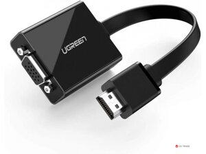 Конвертер UGREEN MM103 HDMI to VGA, 25cm , 40248, Black