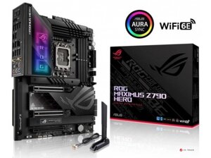 Сист. плата ASUS ROG MAXIMUS Z790 HERO, Z790, 1700, 4xDIMM DDR5,3xPCI-E x16,3xM. 2,6xSATA, HDMI,2 x Intel Thunderbolt,