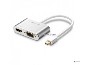 Адаптер UGREEN MD115 Mini DP to HDMI + VGA Converter (Silver)