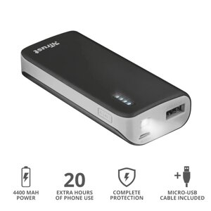 Зарядное устройство Trust UR PRIMO POWERBANK 4400 - BLACK