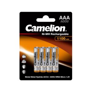 Аккумулятор CAMELION Lockbox Rechargeable Ni-MH NH-AAA1100BP4 4 шт. в блистере