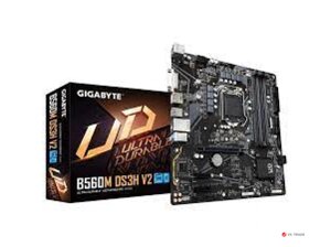 Сист. плата Gigabyte B560M DS3H V2, B560, 1200, 4xDIMM DDR4, PCI-E x16, 2xPCI-Ex1, M. 2, 6xSATA, DVI, D-Sub, DP, HDMI,