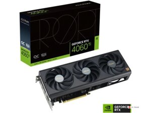 Видеокарта ASUS ProArt GeForce RTX 4060 Ti OC edition 16GB GDDR6, Iterface 128bit, 4352 CUDA Core, BOX