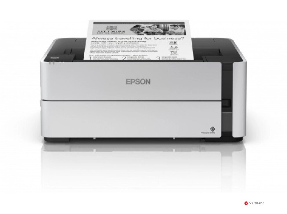 Принтер струйный монохромный Epson M1140 C11CG26405, А4, до 39 стр/мин, СНПЧ, duplex, USB, пигментные чернила от компании turan - фото 1