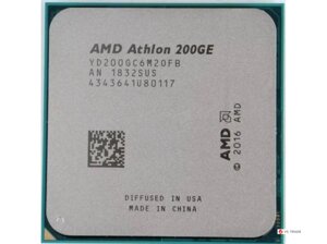 Процессор AMD athlon 200GE, 3.2gh (max) , AM4, 2C/4T, 5MB (L2+L3), 35W, radeon vega graphics OEM