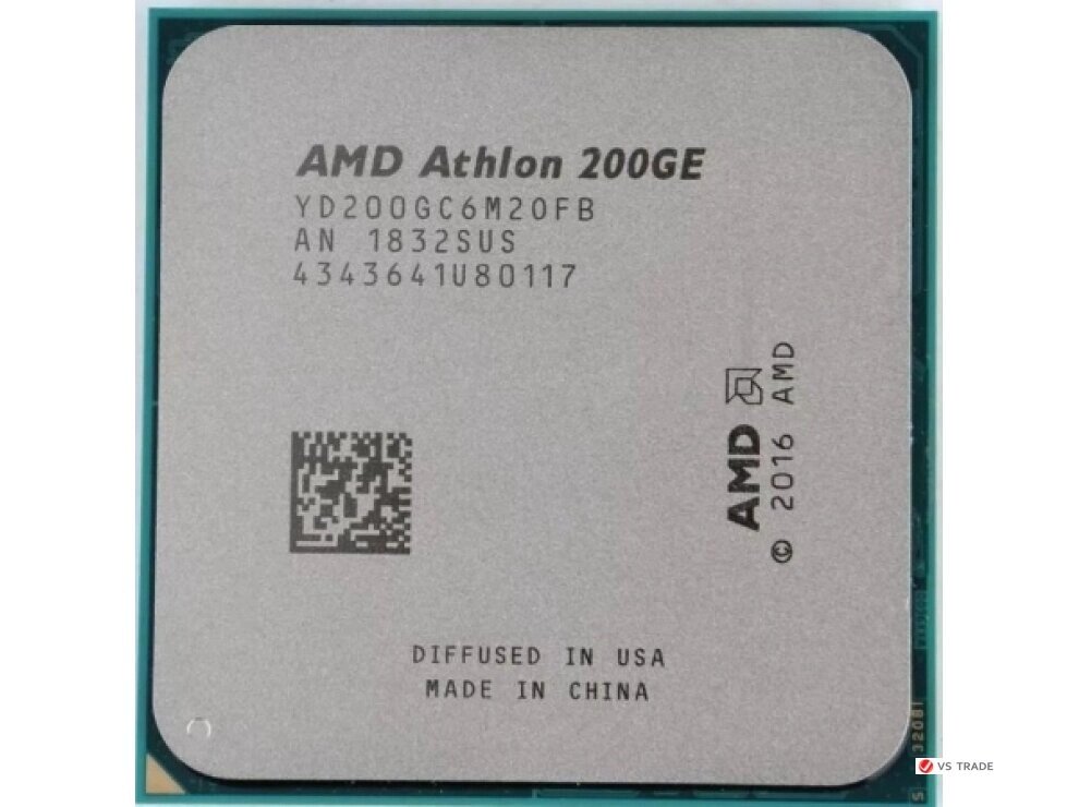 Процессор AMD Athlon 200GE, 3.2Gh (Max) , AM4, 2C/4T, 5MB (L2+L3), 35W, Radeon Vega Graphics OEM от компании turan - фото 1