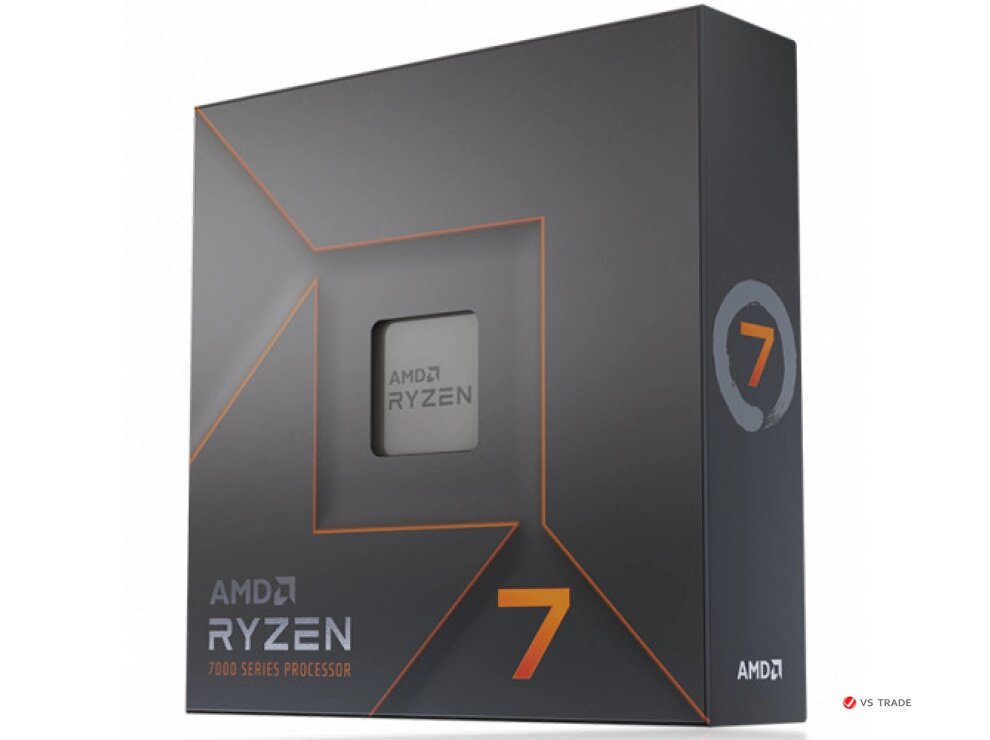 Процессор AMD Ryzen 7 7700X, 4.5GHz (Raphael, 5.4), 8C/16T, 8/32MB, 105W, AM5, 100-000000591WOF от компании turan - фото 1