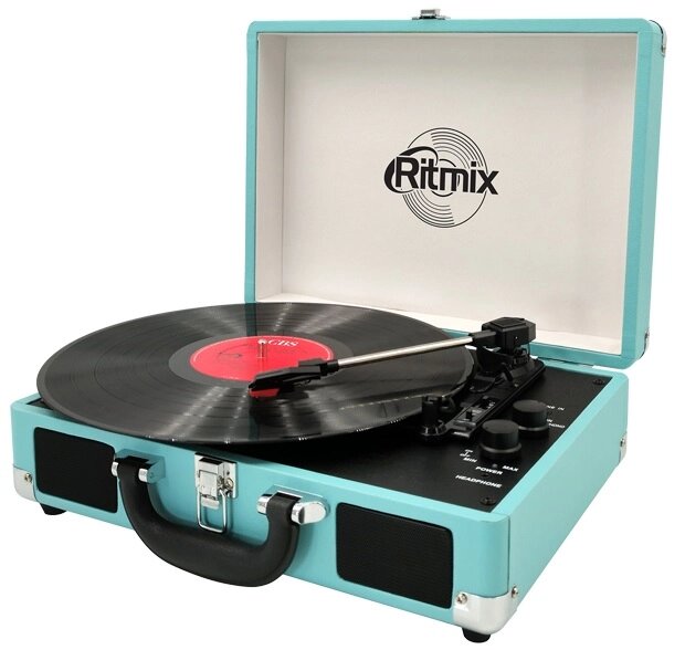 Проигрыватель виниловый Ritmix LP-160B голубой от компании turan - фото 1