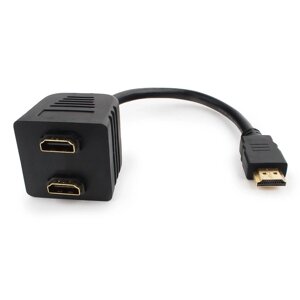 Разветвитель HDMI Cablexpert DSP-2PH4-002, HD19F/2x19F, 1 компьютер =2 монитора, пасcивный, Full-H