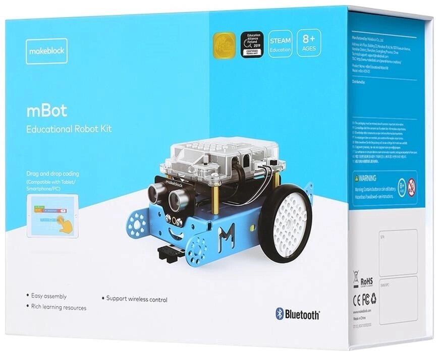 Робот Конструктор Makeblock mBot V1.2-Синий (версия Bluetooth) P1050017 от компании turan - фото 1