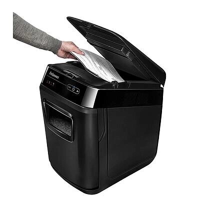 Шредер Fellowes AutoMax 200C, автоподача, DIN P-4, 4х38мм, 200 лст. авто, 10 ручн., 32 лт