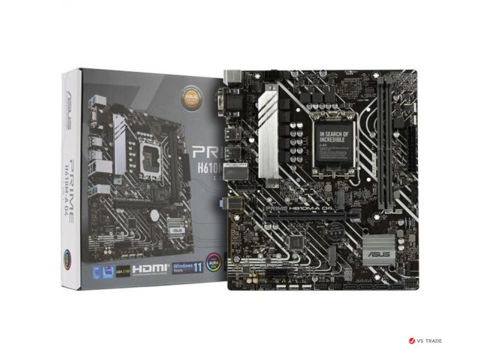 Сист. плата ASUS PRIME H610M-A D4-CSM, Z610, 1700, 2xDIMM DDR4, PCI-E x16, PCI-Ex1, 2xM. 2, SATA, D-SUB, DP, HDMI, BOX от компании turan - фото 1