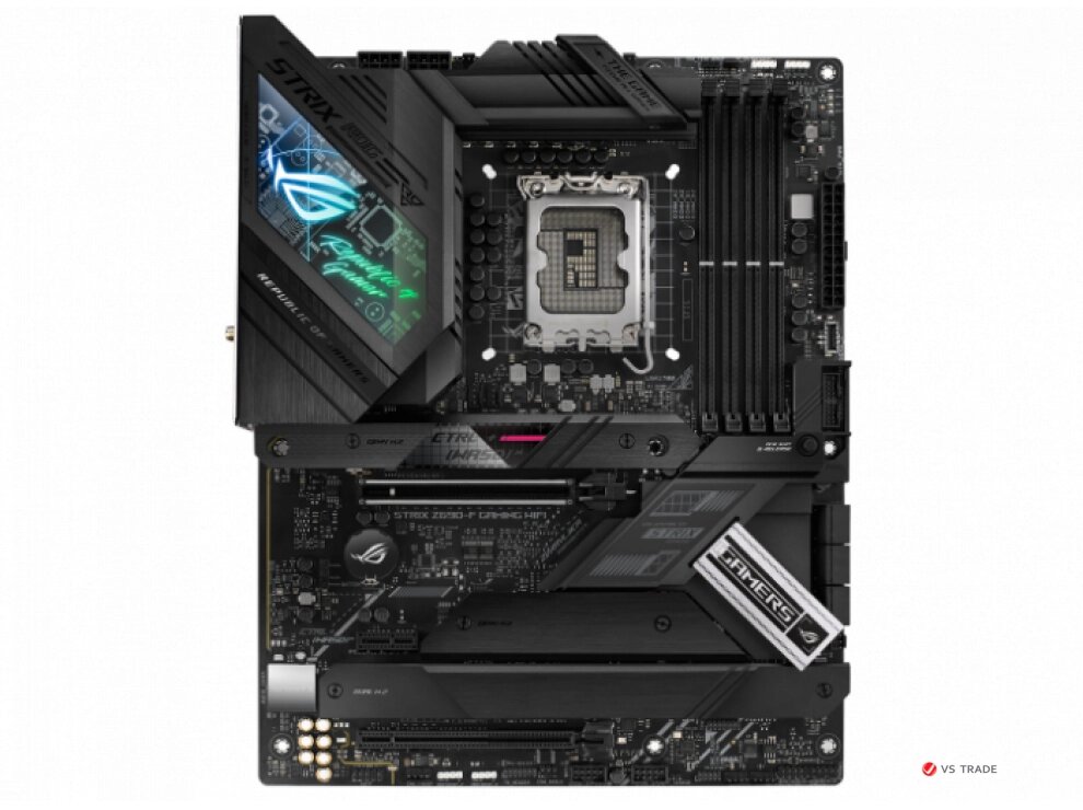 Сист. плата ASUS ROG STRIX Z690-F GAMING WIFI, Z690, 1700, 4xDIMM DDR5, 2xPCI-E x16, PCI-E x1, M. 2, 6xSATA, HDMI, DP, от компании turan - фото 1