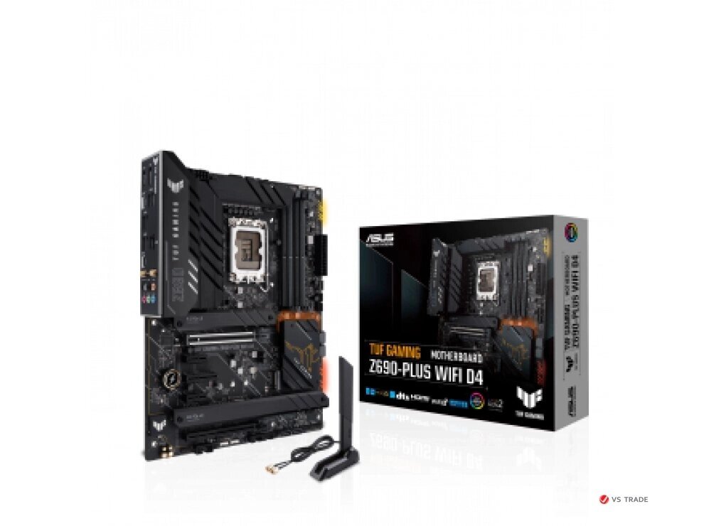 Сист. плата ASUS TUF GAMING Z690-PLUS, Z690, 1700, 4xDIMM DDR5, 2xPCI-E x16, 2xPCI-E x1, PCI-Ex4, 4xM. 2, SATA, HDMI, от компании turan - фото 1