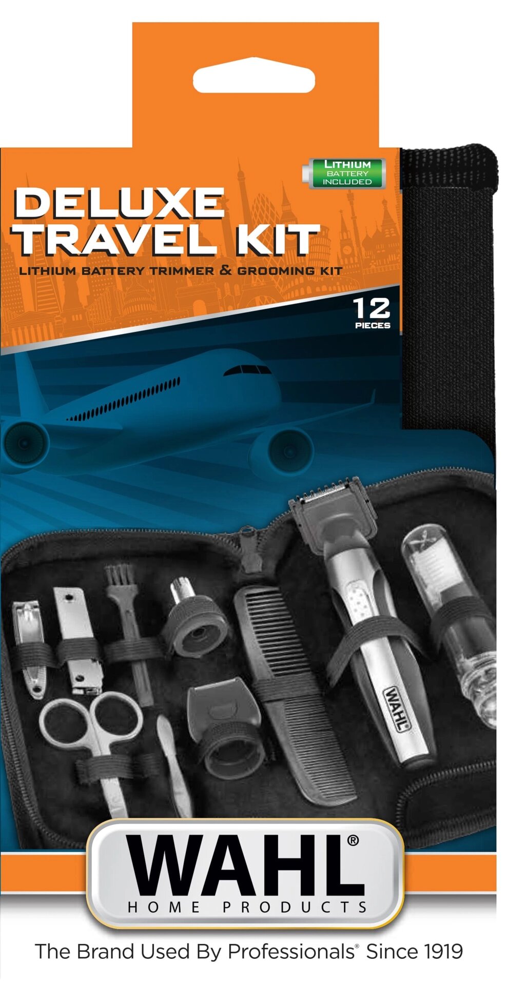 Триммер для усов и бороды Wahl Travel Kit Deluxe черный-серебро от компании turan - фото 1