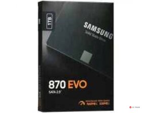 Твердотельный накопитель SSD samsung 870 EVO, MZ-77E1t0B/EU, 1 тб, 2.5, SATA III, чтение: 560 мб/с, запись: 530 мб/с,