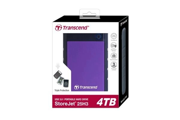 Внешний жесткий диск 2.5 4TB Transcend TS4TSJ25H3P от компании turan - фото 1