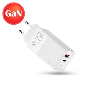 Зарядное устройство сетевое Kuulaa KL-CD22W USB+Type-Cx2 QC 65W белый от компании turan - фото 1