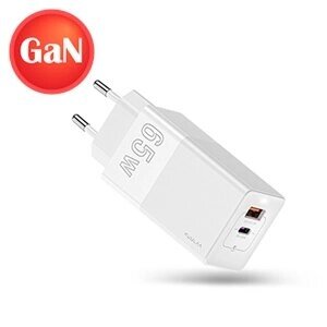 Зарядное устройство сетевое Kuulaa KL-CD22W USB+Type-Cx2 QC 65W белый от компании turan - фото 1