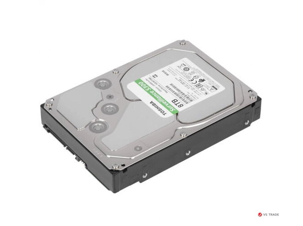 Жесткий диск Toshiba Surveillance S300 8Tb, HDD, 3.5", 7200rpm, 256MB, SATA III 6Gb/s, HDWT380UZSVA от компании turan - фото 1