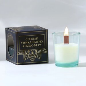 Ароматическая свеча с соевым воском 'Нежность'аромат ваниль 6 х 5 х 5 см.