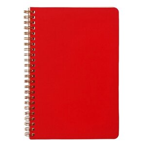 Бизнес-тетрадь А5, 60 листов в клетку Pragmatic, картонная обложка, тонированный блок 80г/м2, красный