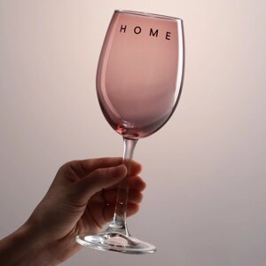 Бокал для вина 'Home'360 мл, розовый