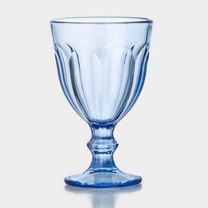 Бокал стеклянный для вина 'Роман'240 мл, цвет синий