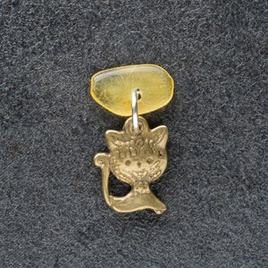 Брелок-талисман 'Киса'натуральный янтарь (комплект из 5 шт.)