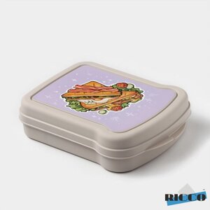 Бутербродница RICCO, 17x13x4,2 см, с декором Чивито