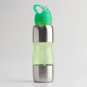 Бутылка для воды 'Альби'велосипедная, 650 мл, 25 х 6 см, зелёный