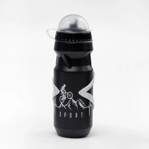 Бутылка для воды велосипедная 'Мастер К. 650 мл, с креплением, чёрная
