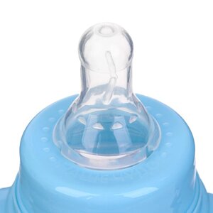 Бутылочка для кормления 'Собачка Джекки'классическое горло, приталенная, с ручками, 250 мл., от 0 мес., цвет голубой