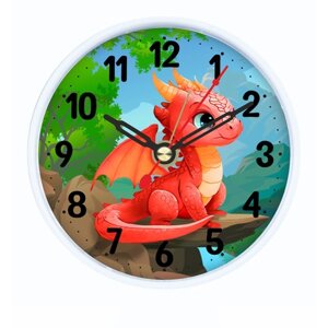 Часы - будильник настольные 'Дракон'дискретный ход, циферблат d-8 см, 9.5 х 9.5 см, АА