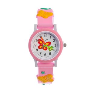 Часы наручные детские 'Бабочки'd-3 см, ремешок 19.4 см