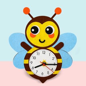 Часы настольные DIY 'Пчелка из фетра' детские, набор для творчества, 23 х 21 см, АА