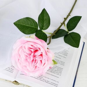 Цветок искусственный 'Роза Прима' 11х45 см, розовый