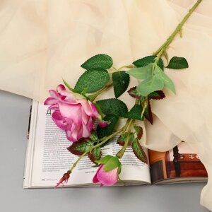 Цветы искусственные 'Роза душистая' 9х50 см, бело-сиреневый микс