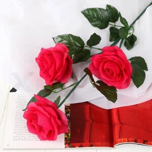 Цветы искусственные 'Роза Жанна' 10х61 см, малиновый