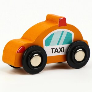 Детская машинка 'Такси' совместима с набором Ж/Д 'Транспорт' 6,5 x 3 x 4 см