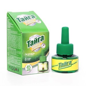 Дополнительный флакон-жидкость от комаров 'Тайга'без запаха, 45 ночей, 30 мл